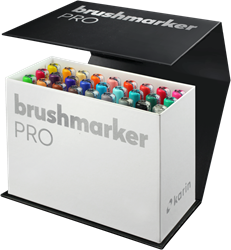 Karin Brushmarkerset - Mini Box 26 Farben Pinselstifte für kreatives Zeichnen