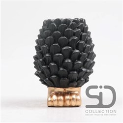 Season Inspired Decoration Vase Tannenzapfen schwarz 16cm dekorativ