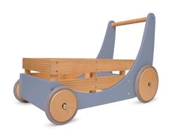 Kinderfeets 2-in-1 hölzerne Lagerung Cart Walker - Schiefer blau