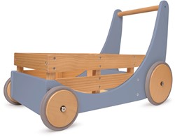 Kinderfeets 2-in-1 hölzerne Lagerung Cart Walker - Schiefer blau