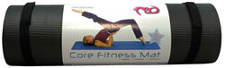 Fitness-Mad Fitnessmatte 10mm schwarz Pilates Trainingsmatte 182x58cm