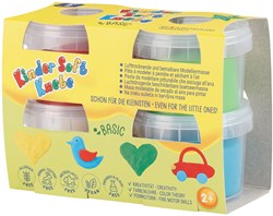 Feuchtmann Knete Set - weiche Kinderknete 4x80g bunt kreativ