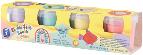 Feuchtmann Knete Regenbogen Pastellfarben - weiche Kinderknete kreativ