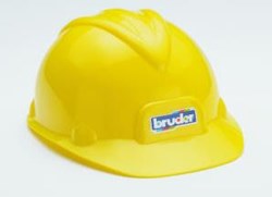 Bruder Bauhelm Spielzeughelm gelb für Kinder - Bauarbeiterhelm