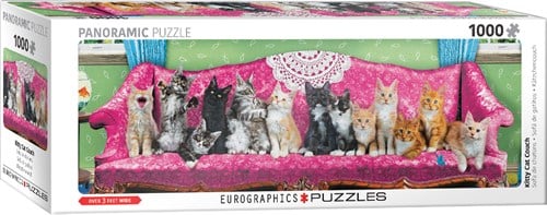 Eurographics Panoramapuzzle Kitty Cat Couch - 1000 Teile-2