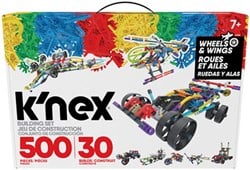 KNEX CLASSICS 500 PC - 30 MODEL WINGS AND WHEELS BUILDING SE