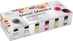 Kreul Marmorierfarbe Set 6x20 ml Neon Effekt Love Neon Marmorieren