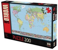 KS Games Weltkarte Puzzle - Lernspielzeug - 200 Teile-2