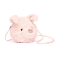 Jellycat Little Pig Bag Umhängetasche für Kinder rosa Schwein