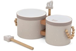 Label Label Holz-Bongos - Musikalisches Spielzeug - Nougat - inklusive Sticks