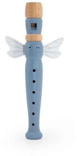 Label Label Holzflöte blau - Musikinstrument für Kinder