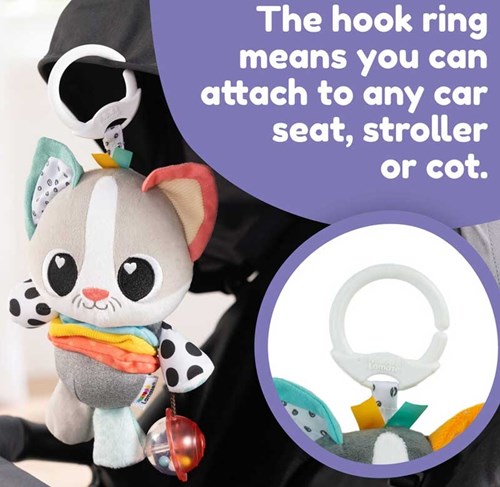 Lamaze Kuscheltier Millie die Katze - pädagogisches Babyspielzeug grau-3