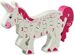 Lanka Kade Holzpuzzle Einhorn Zählen lernen 1-10 Spielzeug