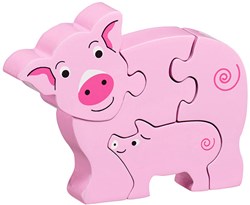 Lanka Kade Holzpuzzle - Schwein mit Ferkel - Kleinkind Spielzeug