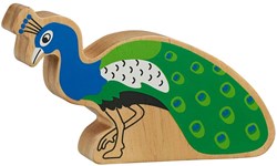 Lanka Kade Holzspielzeug Blau-Grüner Pfau medium pädagogisch
