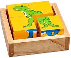 Lanka Kade Blockpuzzle - Lernspielzeug Dinosaurier aus Karton