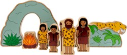 Lanka Kade prähistorisches Spielset - Holzspielzeug Set 8-teilig