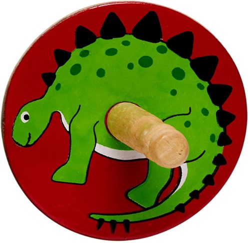 Lanka Kade Holz Kreisel Dinosaurier Spielzeug - bunter Kreisel