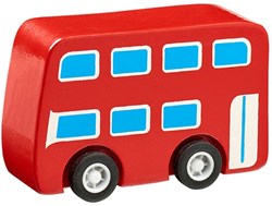 Lanka Kade Holzspielzeug Bus - Mini Bus rot für Kinder