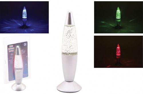 Glitzer-Nachtlampe 20 cm im Blister 29611
