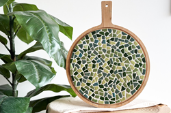 Little Creations DIY runde Snackplatte grün Mosaik Bastelset