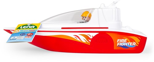 Lena Feuerwehrboot Spielzeugboot mit Spielfigur - 36 cm - Kunststoff-2