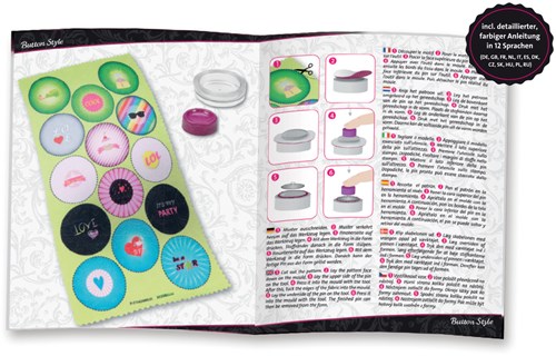 Lena Bastelset Button Style Pin - Kreatives DIY-Set für Kinder ab 8 Jahren-2
