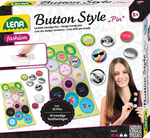 Lena Bastelset Button Style Pin - Kreatives DIY-Set für Kinder ab 8 Jahren