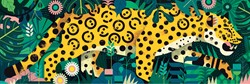 DJECO 37645 P. Galería Leopard Geschicklichkeitsspiele, bunt