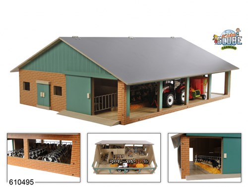 Kids Globe Ligboxenstal Hout Met Melkunit 1:32