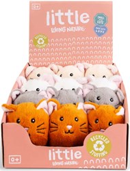 Living Nature Kuscheltier Katze Plüschspielzeug mehrfarbig - weicher Spielgefährte
