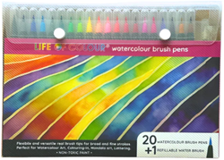 Life Of Colour Aquarellstifte Set 20 Farben Brushpens Wasserfarbe