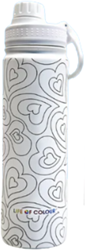 Life Of Colour Trinkflasche Herz-Design 650 ml isoliert kreativ