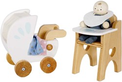 Le Toy Van Puppenhaus Babyzimmer Set - Holzspielzeug FSC 100%