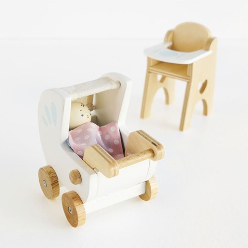 Le Toy Van Puppenhaus Babyzimmer Set - Holzspielzeug FSC 100%-2