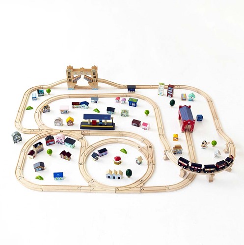 Le Toy Van LTV – Londoner Eisenbahnset (120 Teile)