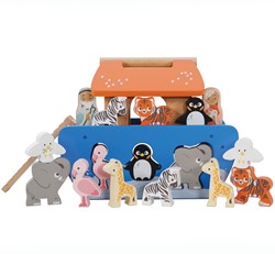 Le Toy Van – Steckspiel „Arche Noah“ | Pädagogisches Sensorikspiel für Babys mit Arche und bunten Bauklötzen – Geeignet für Kinder ab 2 Jahren