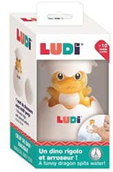 Ludi Badespielzeug Dino Ei für Babys - interaktives Wasserspielzeug