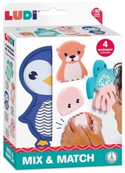 Ludi Badespielzeug Tiere Mix und Match bunte EVA Badpuzzle