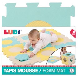 Ludi Schaumstoffmatte Baby Spielmatte Bunt 90x90cm Lernspielzeug