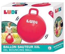Ludi Hüpfball XXL rot - Spielzeug Hüpfball für Kinder 55 cm