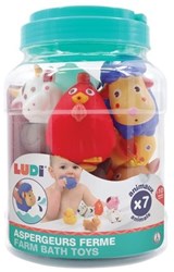 Ludi Badespielzeug Bauernhoftiere Wasserspritzer bunt PVC