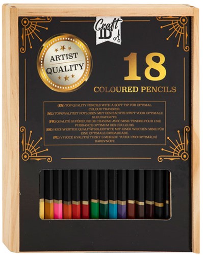 Craft Sensations Luxus-Buntstifte-Set, 18-teilig
