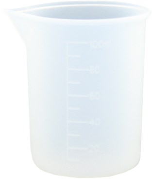 Jesmonite Messbecher flexibel Silikon 100ml zum Basteln und Mischen