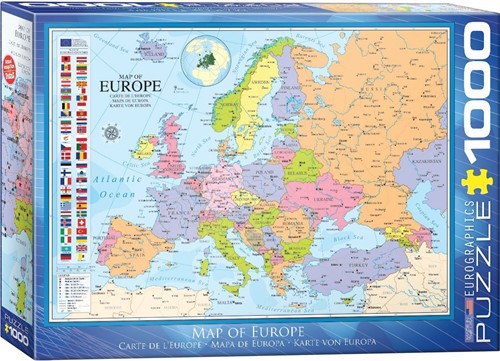 Eurographics puzzle Karte von Europa - 1000 Teile-2
