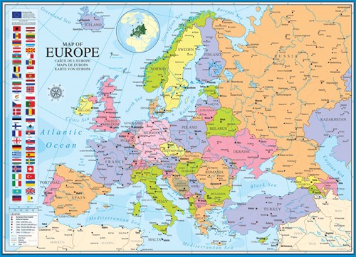 Eurographics puzzle Karte von Europa - 1000 Teile