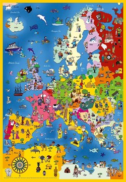 D-Toys Puzzle Europakarte - Lernspielzeug 240 Teile