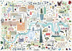 Gibsons Puzzle Map of London - 1000 Teile Puzzle Erwachsene