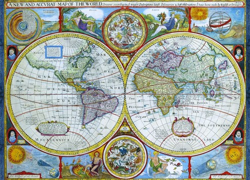Eurographics puzzle Antike Weltkarte - 1000 Teile