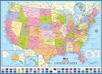 Eurographics Puzzle USA Karte - 1000 Teile Landkarte Puzzle
